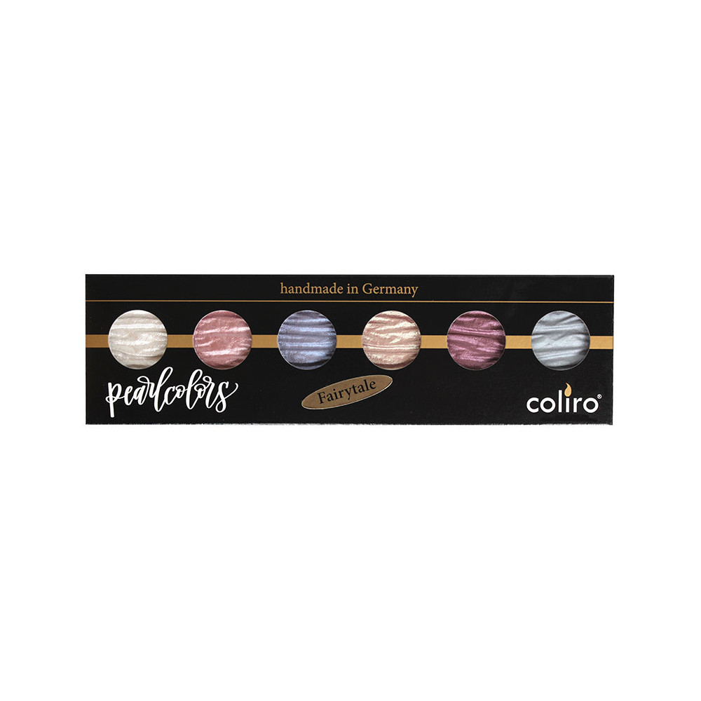 Zestaw farb akwarelowych - Coliro Pearl Colors - Fairytale, 6 kolorów