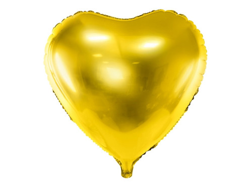 Foil balloon Heart - gold, 35 cm