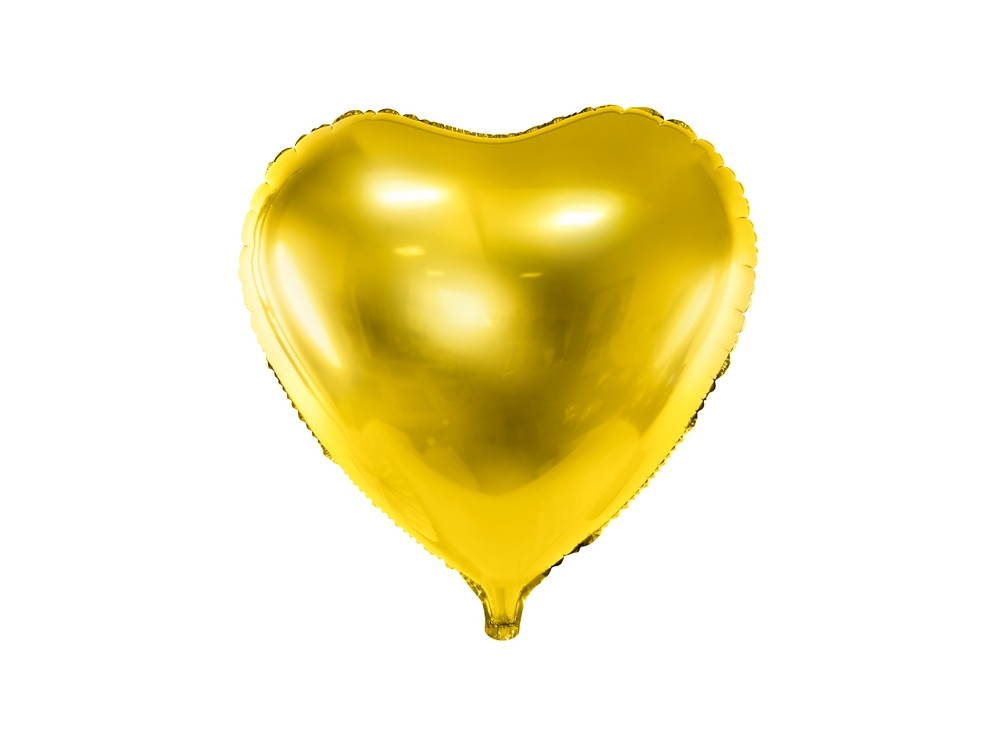 Foil balloon Heart - gold, 35 cm