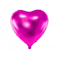 Foil balloon Heart - dark pink, 35 cm