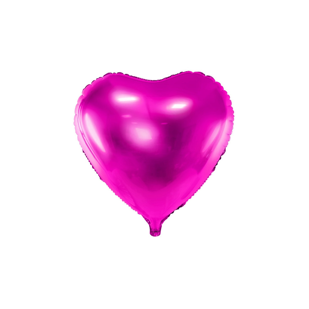 Foil balloon Heart - dark pink, 35 cm