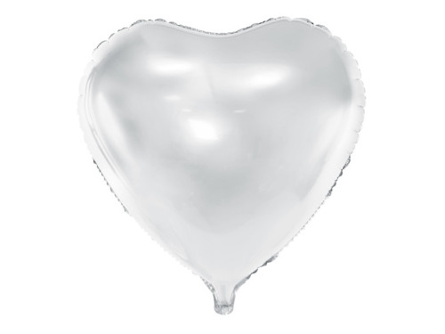 Foil balloon Heart - white, 35 cm