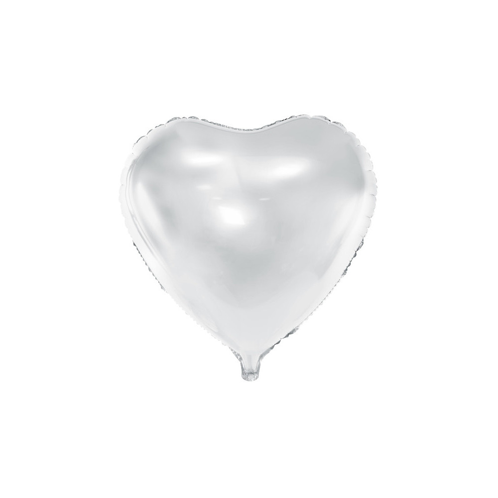 Foil balloon Heart - white, 35 cm