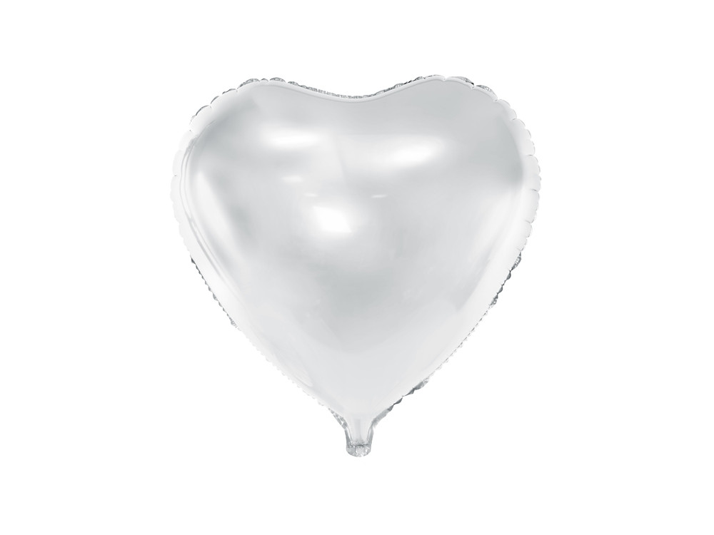 Foil balloon Heart - white, 35 cm