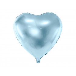 Foil balloon Heart - light blue, 35 cm