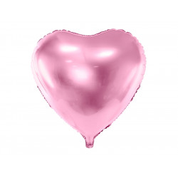 Foil balloon Heart - light pink, 35 cm
