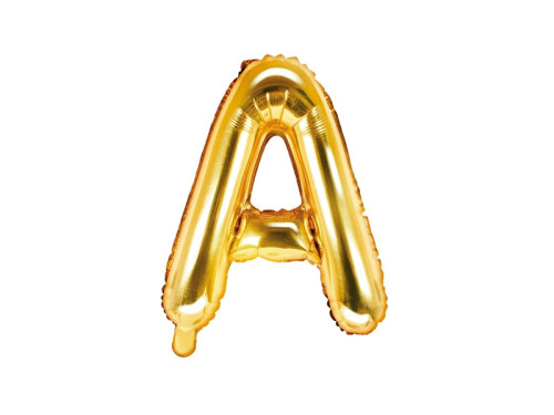 Foil balloon letter A - gold, 35 cm