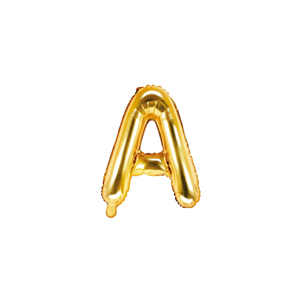 Balon foliowy litera A - złoty, 35 cm