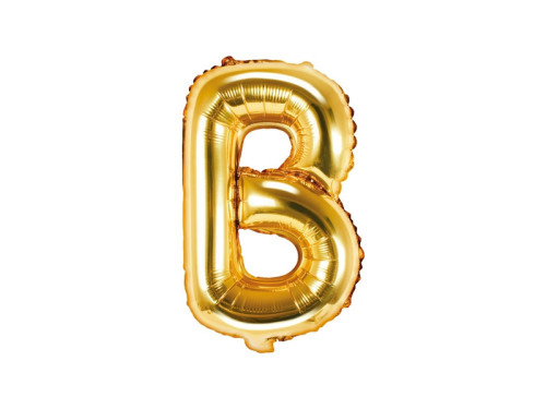 Foil balloon letter B - gold, 35 cm
