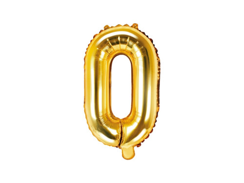 Foil balloon letter O - gold, 35 cm