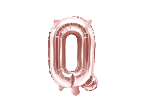 Foil balloon letter Q - rose gold, 35 cm