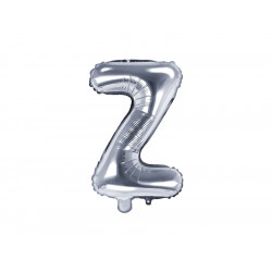 Balon foliowy litera Z - srebrny, 35 cm