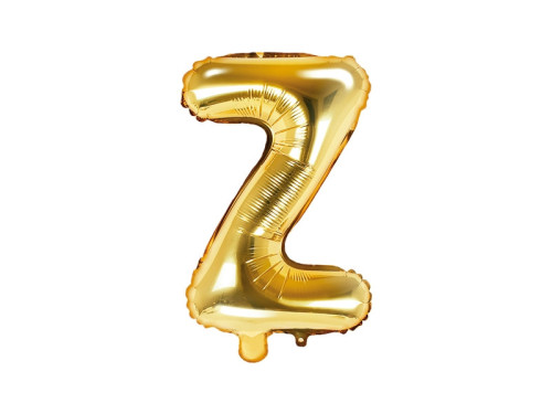 Foil balloon letter Z - gold, 35 cm