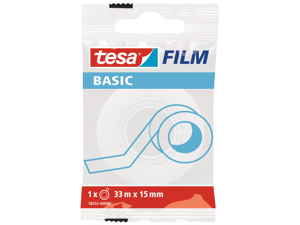 Taśma biurowa Tesa Basic Invisible - 33m x 15mm