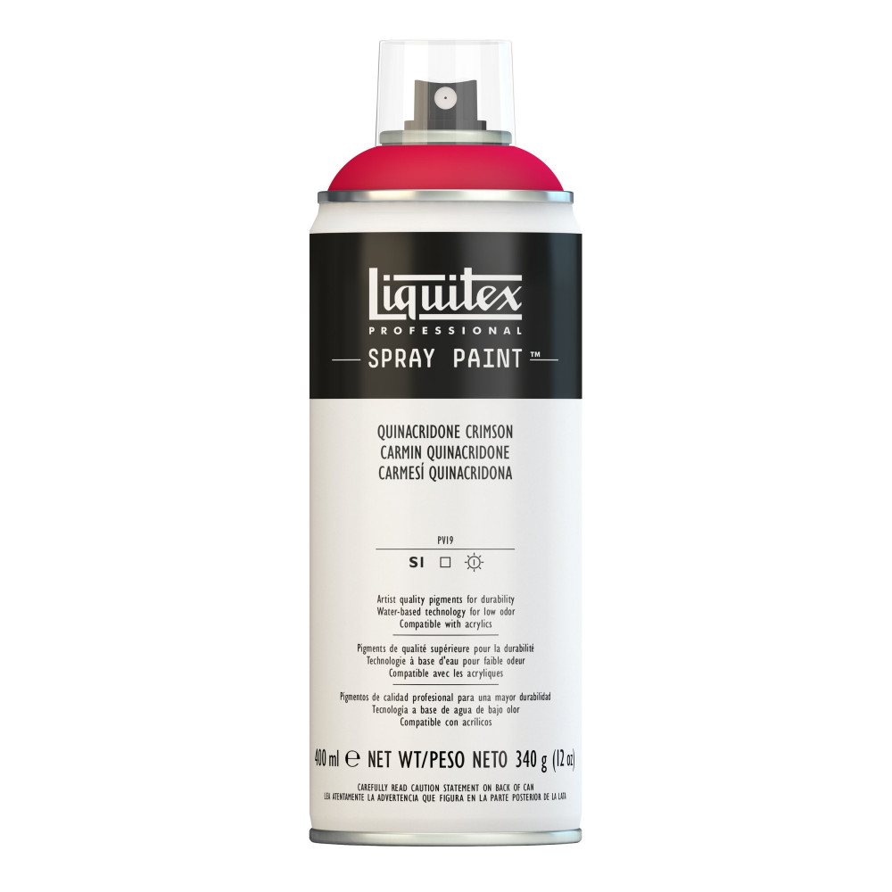 Farba akrylowa w spray'u - Liquitex - Quinacridone Crimson, 400 ml