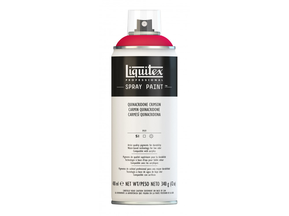 Farba akrylowa w spray'u - Liquitex - Quinacridone Crimson, 400 ml