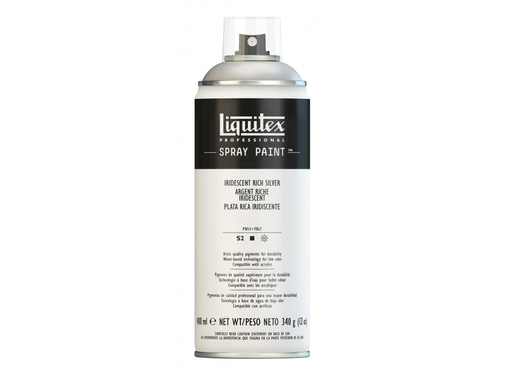 Spray paint - Liquitex - iridescent rich silver, 400 ml