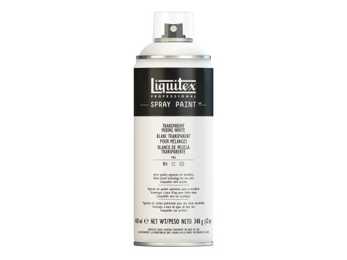 Farba akrylowa w spray'u - Liquitex - Transparent Mixing White, 400 ml