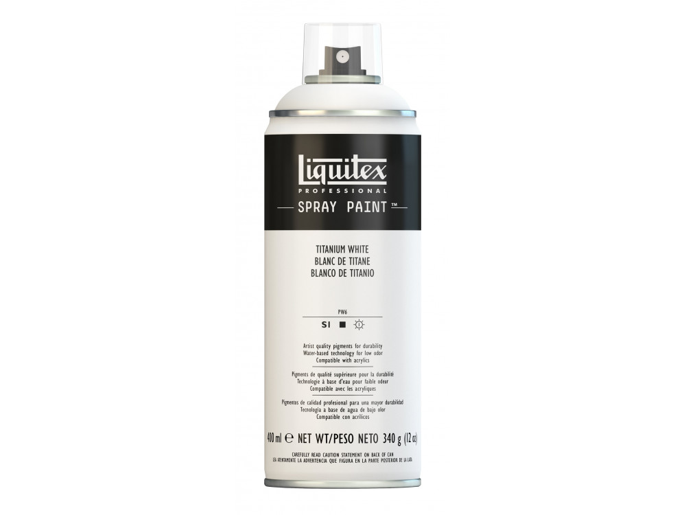 Farba akrylowa w spray'u - Liquitex - Titanium White, 400 ml