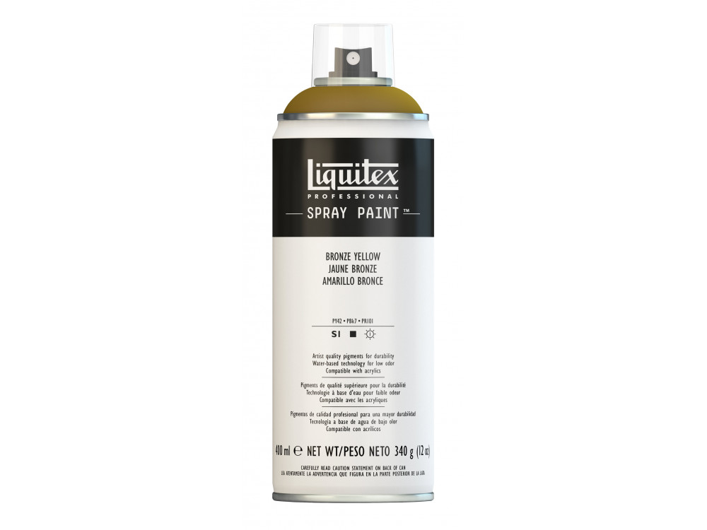 Farba akrylowa w spray'u - Liquitex - Bronze Yellow, 400 ml