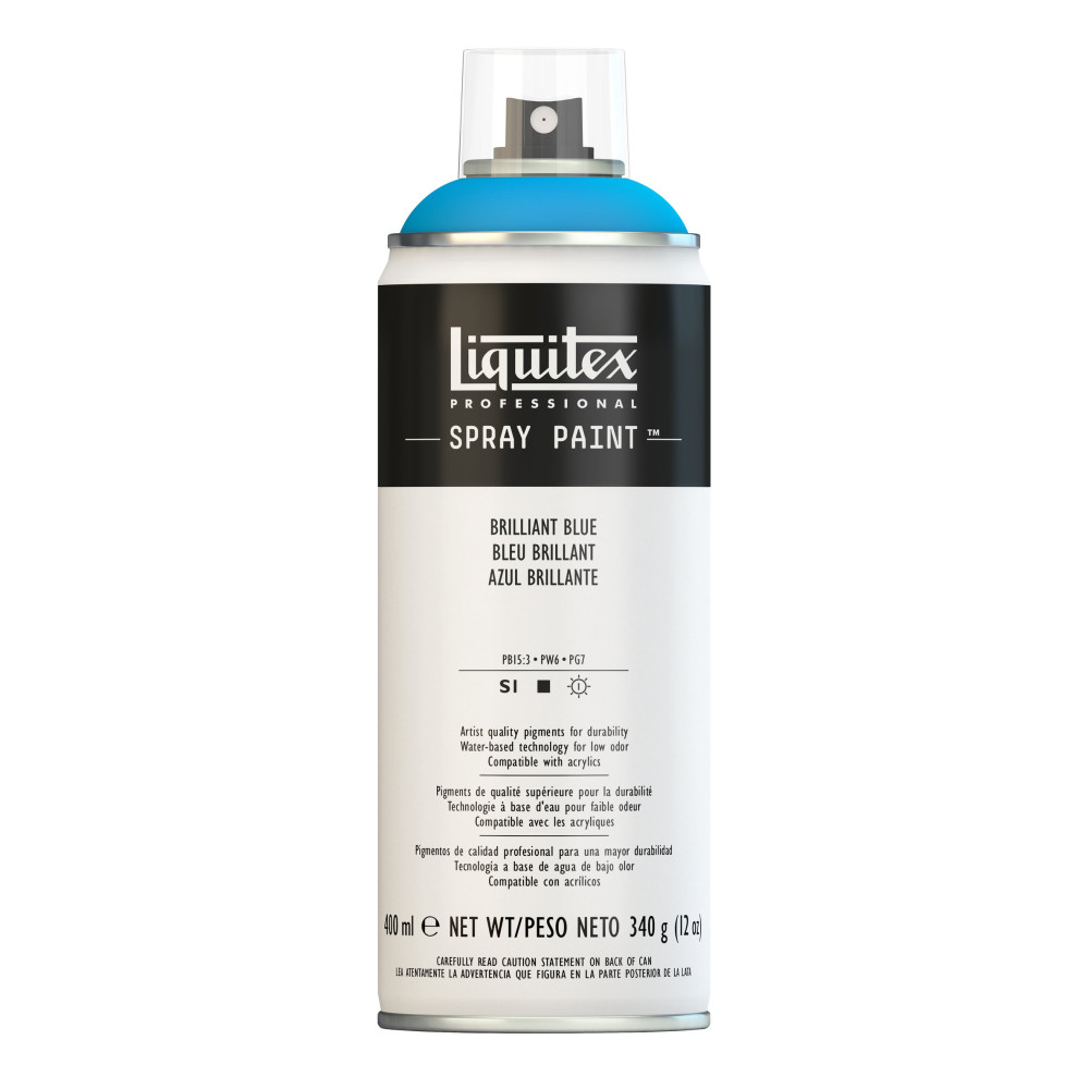 Farba akrylowa w spray'u - Liquitex - Brilliant Blue, 400 ml