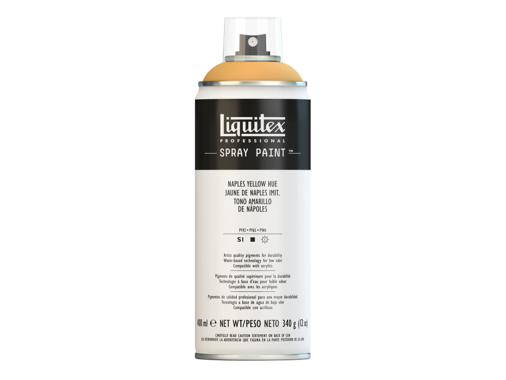Farba akrylowa w spray'u - Liquitex - Naples Yellow Hue, 400 ml