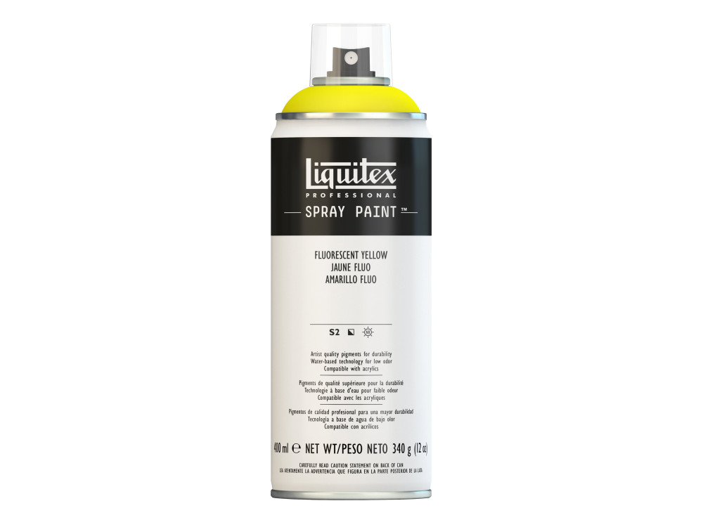Farba akrylowa w spray'u - Liquitex - Fluorescent Yellow, 400 ml
