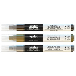 A set of Iridescent acrylic markers - Liquitex - 3 pcs