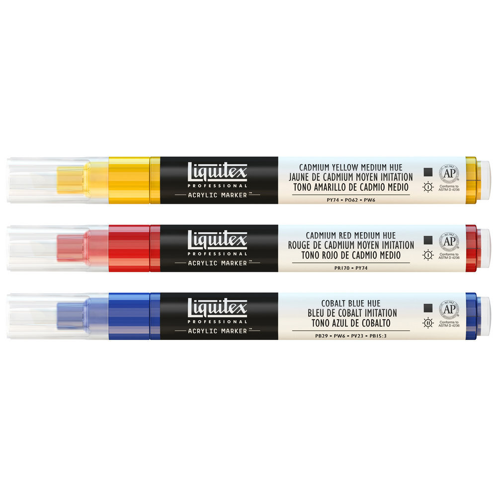 A set of Color Acrylic markers - Liquitex - 3 pcs