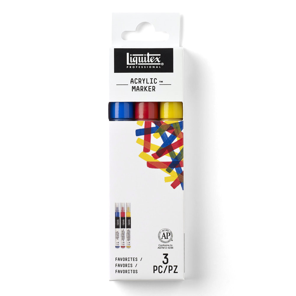 A set of Color Acrylic markers - Liquitex - 3 pcs