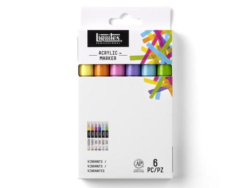 Set of Vibrant Fine acrylic markers - Liquitex - 6 items