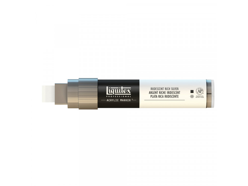 Marker akrylowy - Liquitex - iridescent rich silver, 15 mm