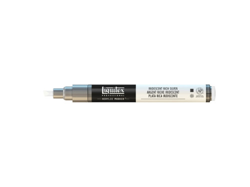 Marker akrylowy - Liquitex - iridescent rich silver 2 mm