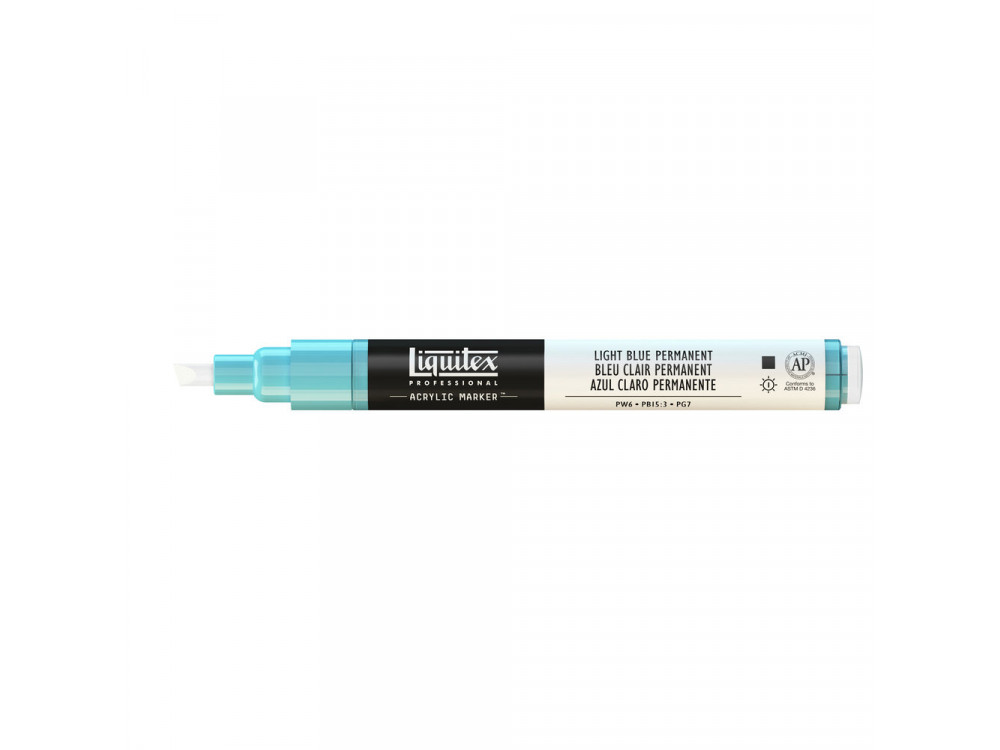 Marker akrylowy - Liquitex - light blue permanent, 2 mm