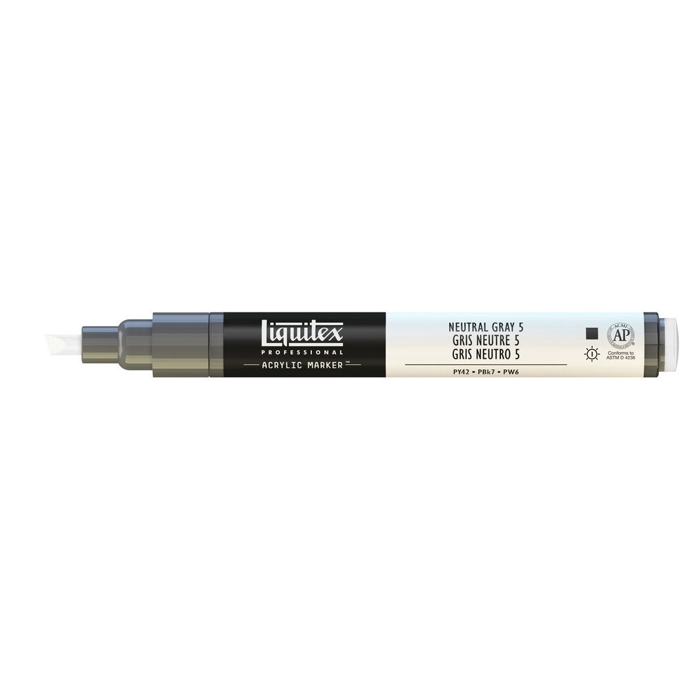 Marker akrylowy - Liquitex - neutral gray 5, 2 mm