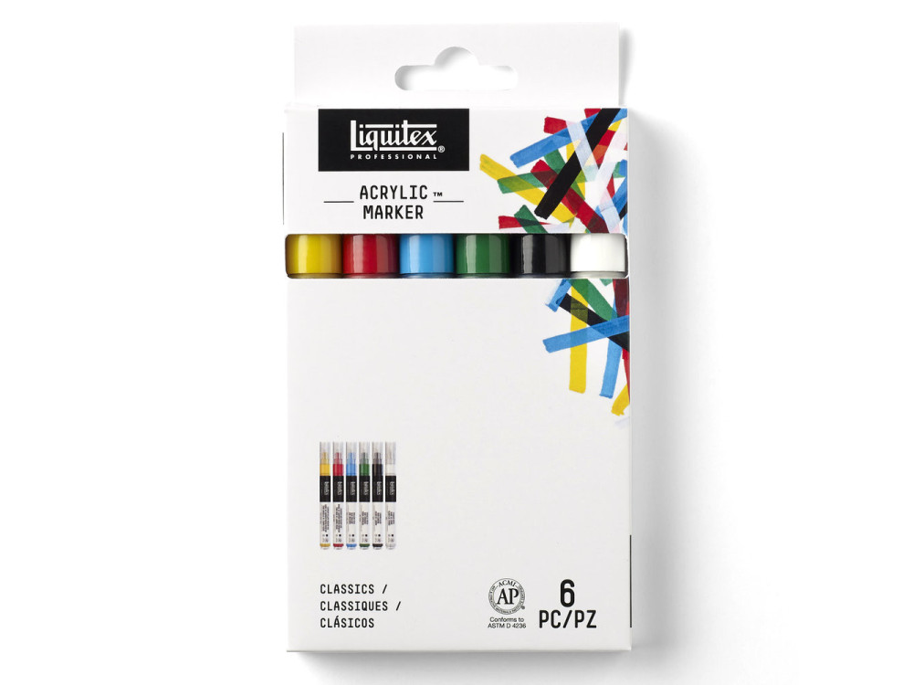 Zestaw markerów akrylowych Classics - Liquitex - 6 szt.