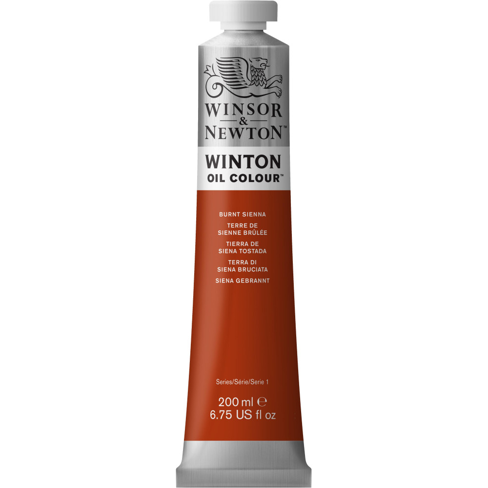 Farba olejna Winton Oil Colour - Winsor & Newton - burnt sienna, 200 ml