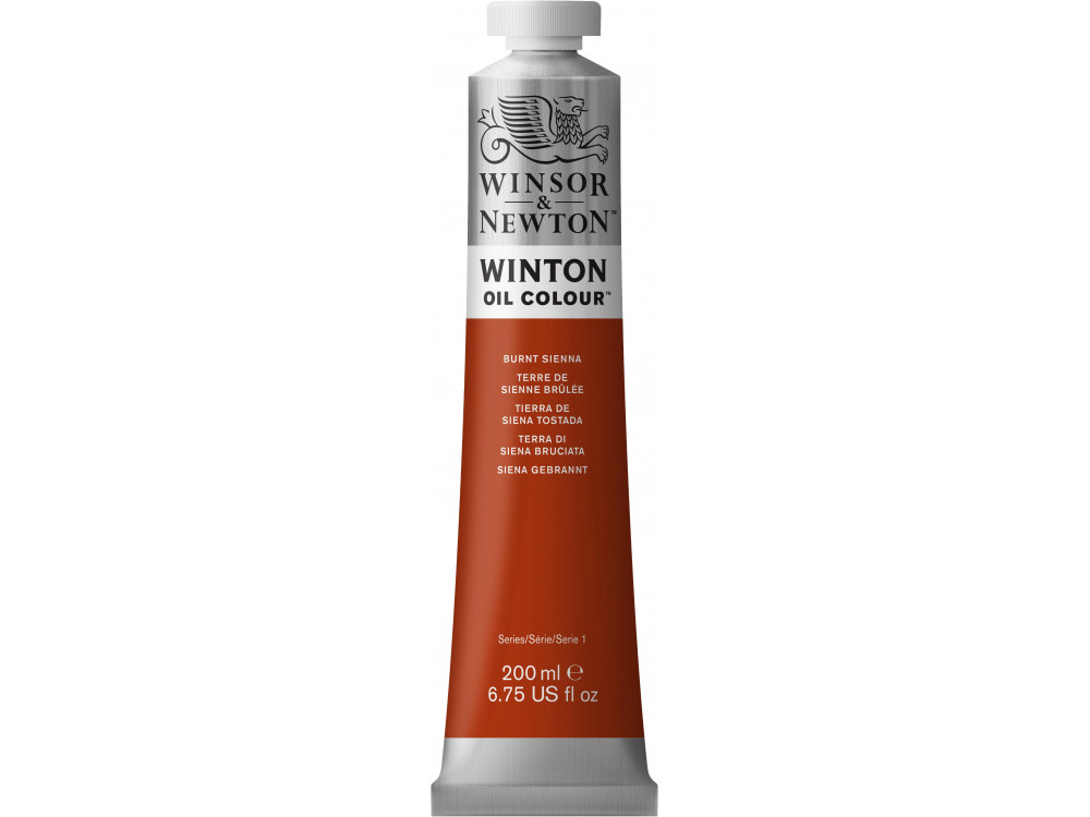 Farba olejna Winton Oil Colour - Winsor & Newton - burnt sienna, 200 ml