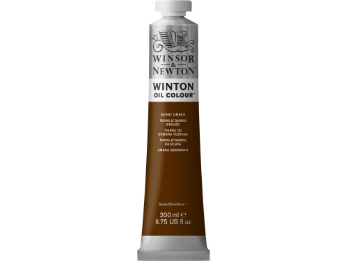 Farba olejna Winton Oil Colour - Winsor & Newton - burnt umber, 200 ml