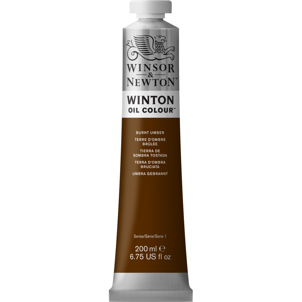 Farba olejna Winton Oil Colour - Winsor & Newton - burnt umber, 200 ml