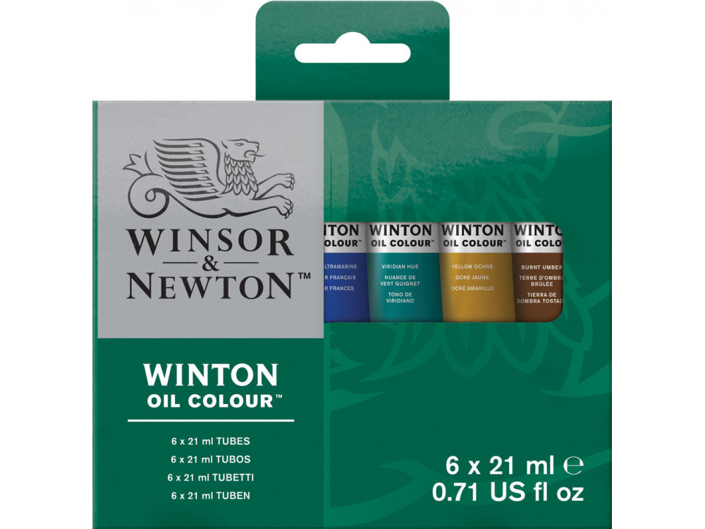 Zestaw farb olejnych Winton - Winsor & Newton - 6 kolorów x 21 ml