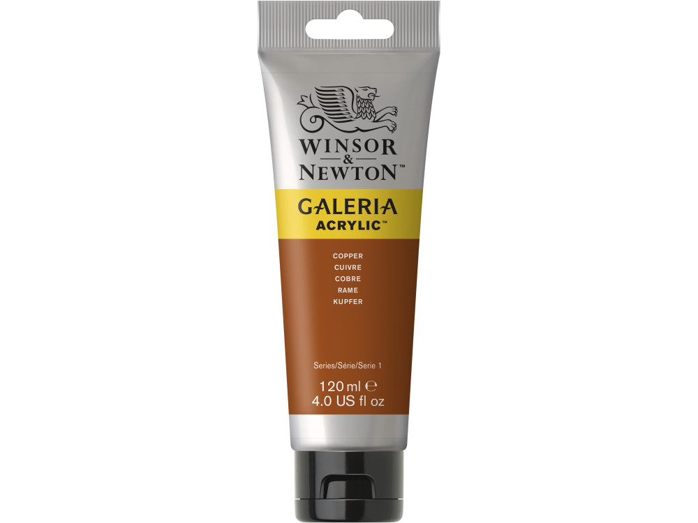 Farba akrylowa Galeria - Winsor & Newton - Copper, 120 ml