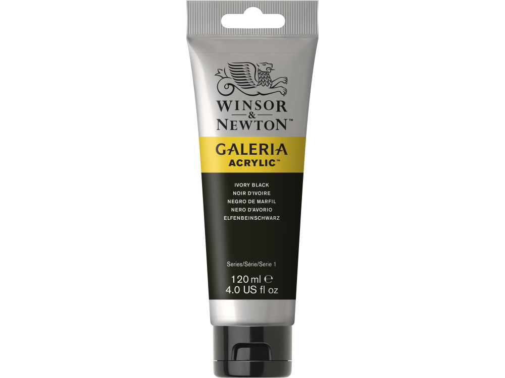 Acrylic paint Galeria - Winsor & Newton - Ivory Black, 120 ml