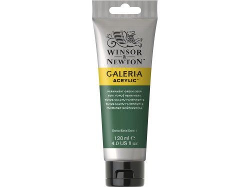 Acrylic paint Galeria - Winsor & Newton - Permanent Green Deep, 120 ml