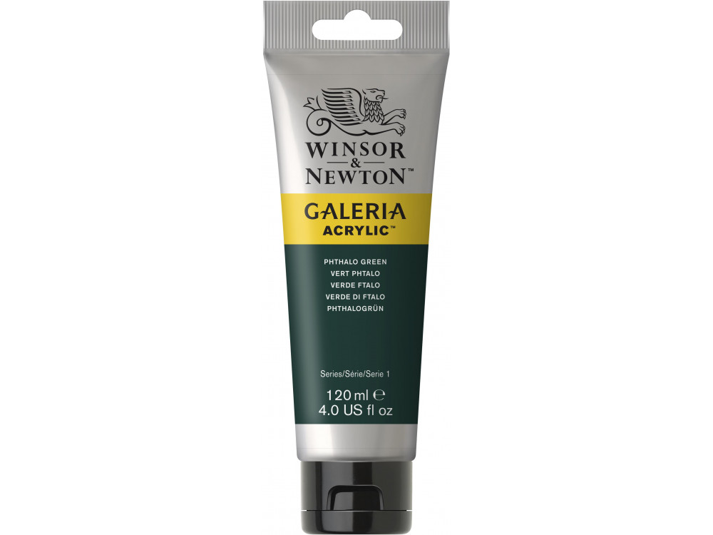 Farba akrylowa Galeria - Winsor & Newton - Phthalo Green, 120 ml