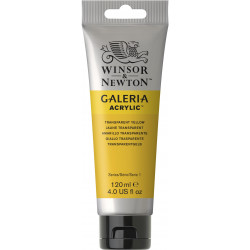 Farba akrylowa Galeria - Winsor & Newton - Transparent Yellow, 120 ml
