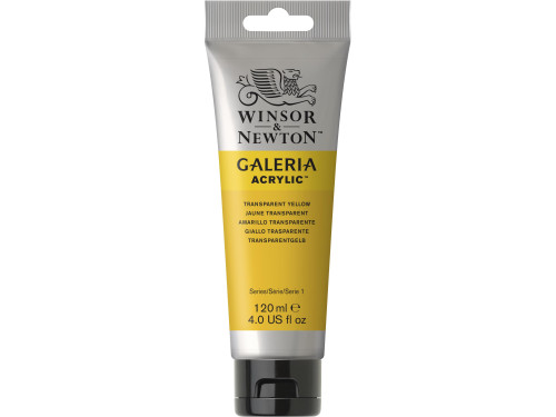 Acrylic paint Galeria - Winsor & Newton - Transparent Yellow, 120 ml