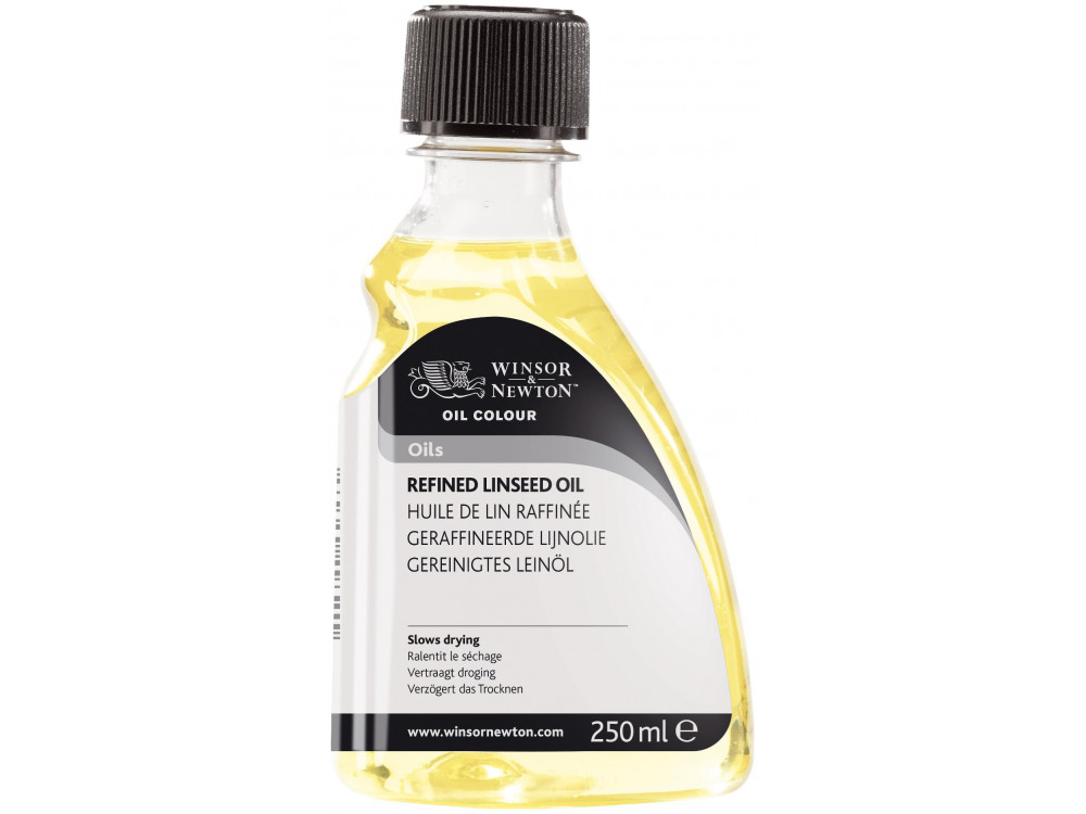 Rafinowany olej lniany do farb olejnych - Winsor & Newton - 250 ml