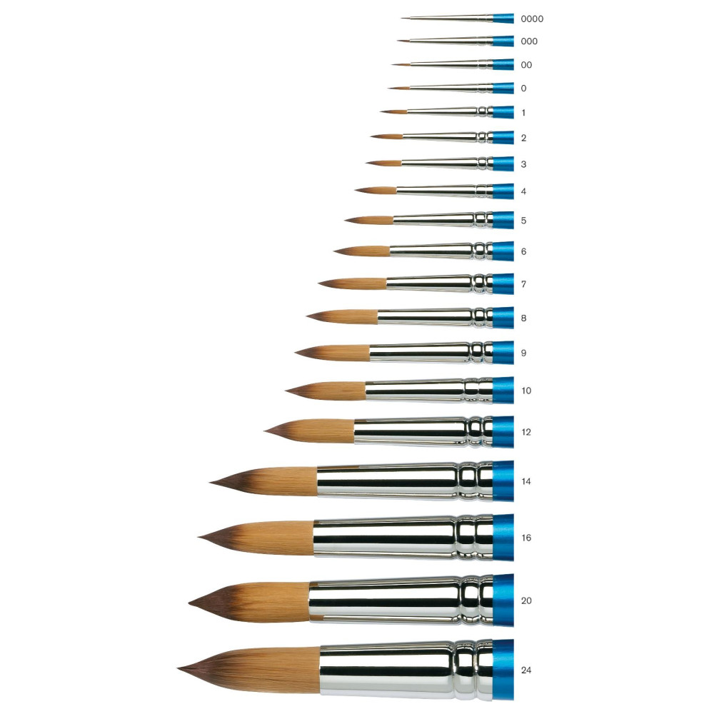Round, synthetic Cotman brush, series 111 - Winsor & Newton - short handle, no. 0