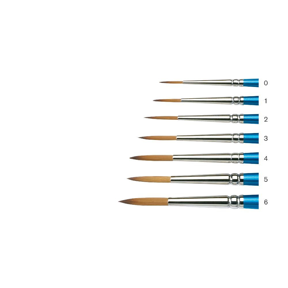 Round, synthetic Cotman brush, series 222 - Winsor & Newton - short handle, no. 1